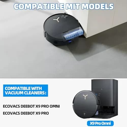 EOVWAEO 22-Piece Accessory Kit for ECOVACS DEEBOT X9 PRO Omni & T80s Robot Vacuum | Includes Main Brush, Mop, Filters, and Dust Bags thumbnail 2
