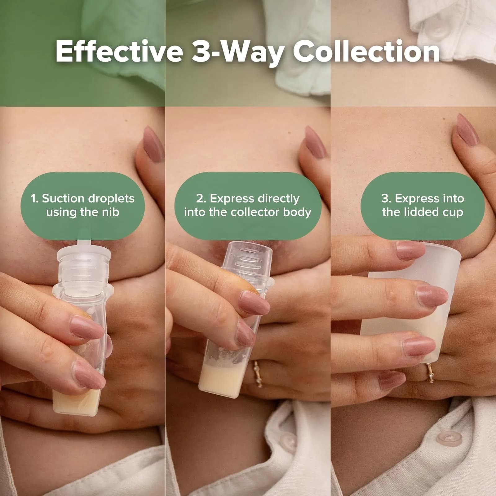 haakaa Silicone Colostrum Collector 6ml (6pcs) & 25ml Lidded Cup | BPA-Free, Reusable, Sterilizable - view 5
