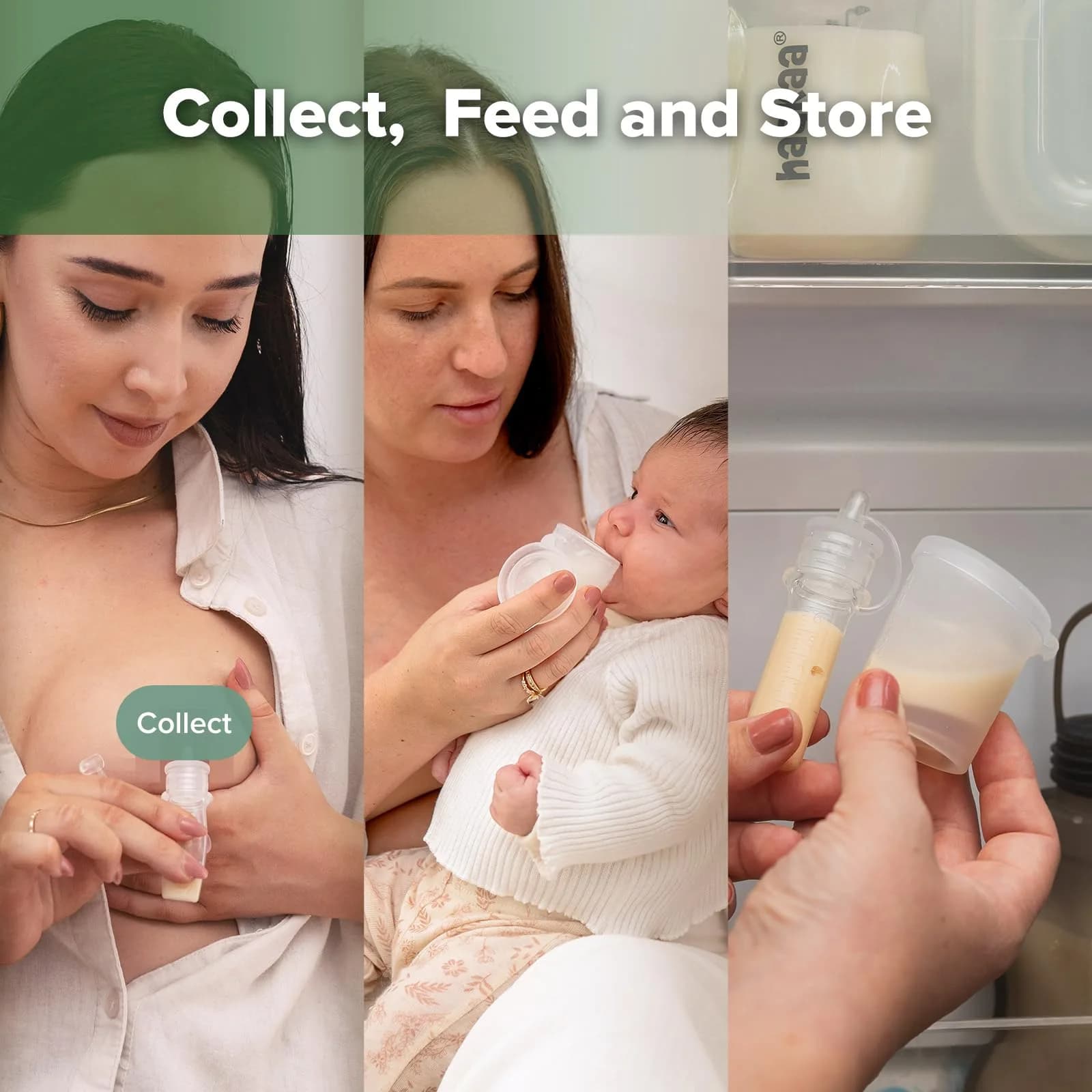 haakaa Silicone Colostrum Collector 6ml (6pcs) & 25ml Lidded Cup | BPA-Free, Reusable, Sterilizable - view 3