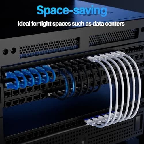 TuokaJu Cat6A Shielded Ethernet Cable 1 ft (5 Pack) | 10Gbps 550MHz Slim F/UTP Pure Copper thumbnail 5