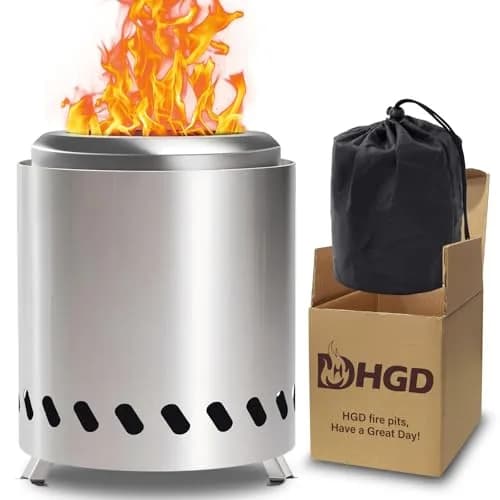 HGD Small Tabletop Fire Pit 8.8 x 8.6 in | Smokeless, Portable, Stainless Steel thumbnail 1