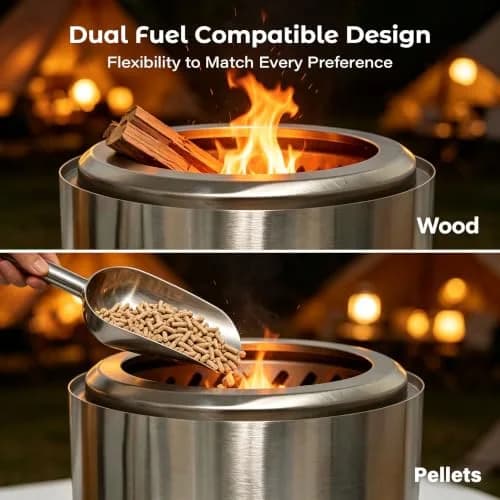 HGD Small Tabletop Fire Pit 8.8 x 8.6 in | Smokeless, Portable, Stainless Steel thumbnail 6
