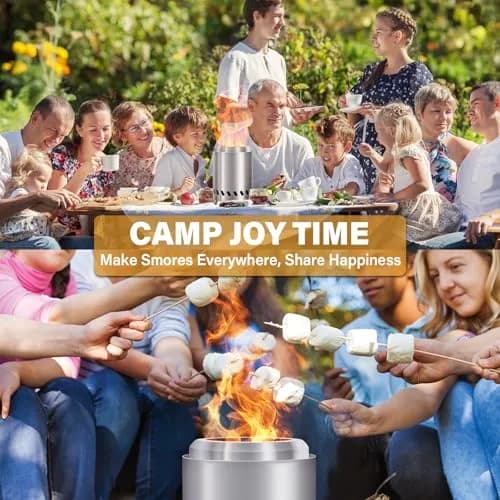 HGD Small Tabletop Fire Pit 8.8 x 8.6 in | Smokeless, Portable, Stainless Steel thumbnail 8