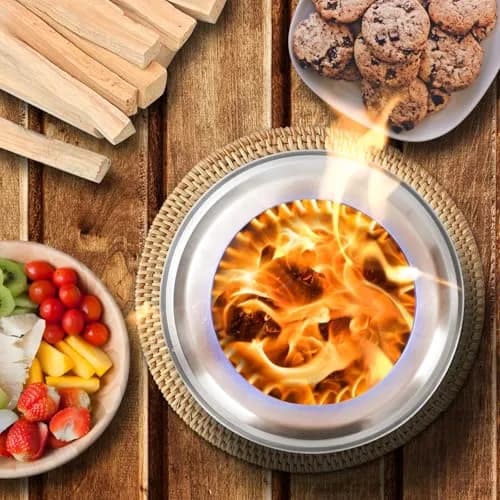 HGD Small Tabletop Fire Pit 8.8 x 8.6 in | Smokeless, Portable, Stainless Steel thumbnail 9