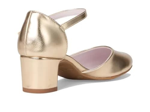 NINA Girls Macey (Little Kid/Big Kid) Gold 1 Medium Little Kid | Elegant dressy pump with crystal buckle thumbnail 5
