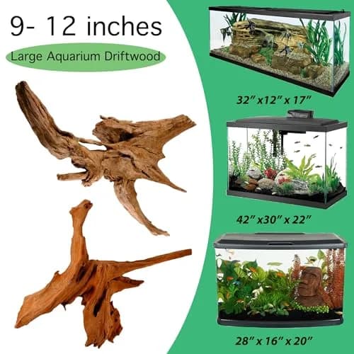 Azil Natural Driftwood 9''-12'' (2 Pieces, 0.71 kg) | Unique Aquarium Decor for Fish Tanks & Aquascaping thumbnail 6