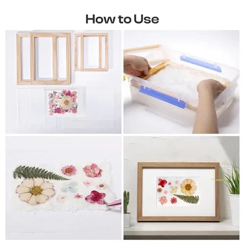 Caydo Paper Making Frame Kit, 4 Sizes | DIY Art & Craft Supplies for Adults thumbnail 4