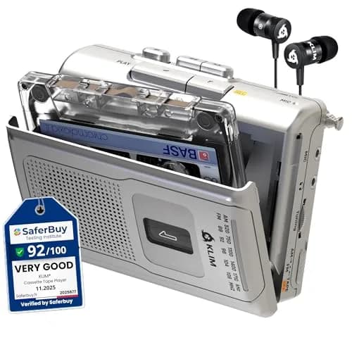 KLIM K8 Cassette Player, Portable Recorder with AM FM Radio & Built-in Speaker | Nostalgic Analog Audio thumbnail 1