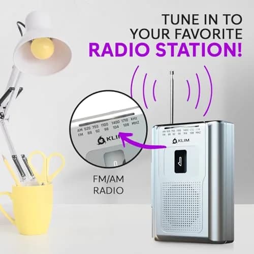 KLIM K8 Cassette Player, Portable Recorder with AM FM Radio & Built-in Speaker | Nostalgic Analog Audio thumbnail 3