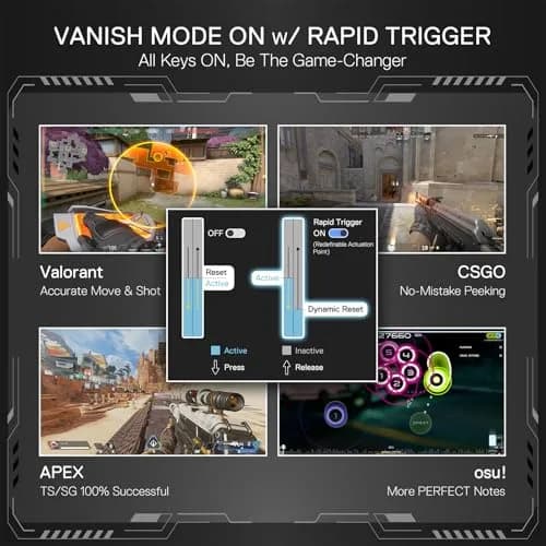Redragon K617 HE Wired Hall-Effect Gaming Keyboard | Rapid Trigger, 60% Compact, RGB Lighting thumbnail 3