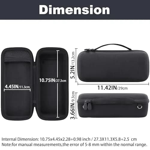 khanka Travel Case for Bose SoundLink Plus Portable Bluetooth Speaker, Black | Custom Fit, Waterproof, Shockproof thumbnail 6
