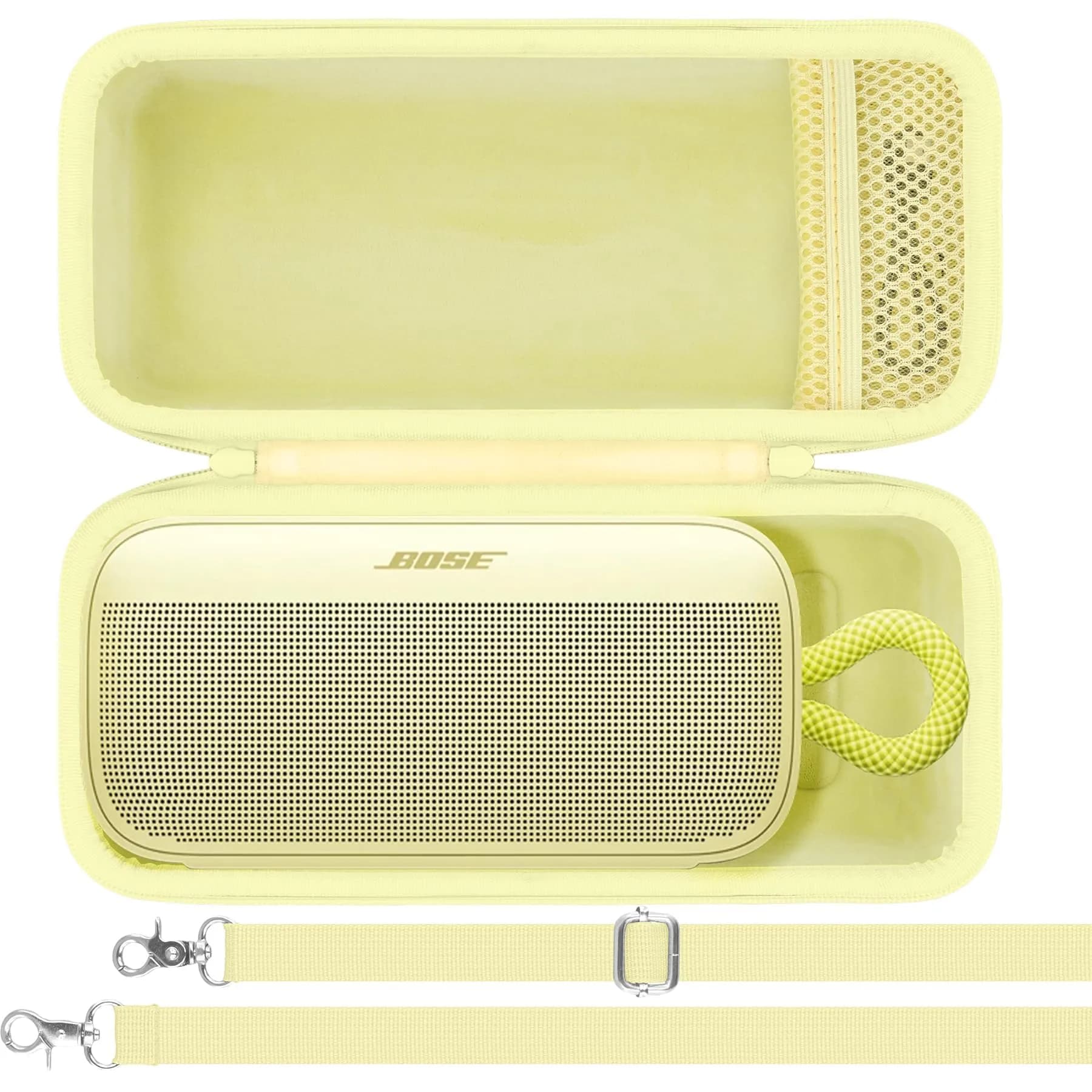 khanka Hard Case for Bose SoundLink Plus Bluetooth Speaker, Citrus Yellow | Protects Speaker & Accessories — Citrus Yellow