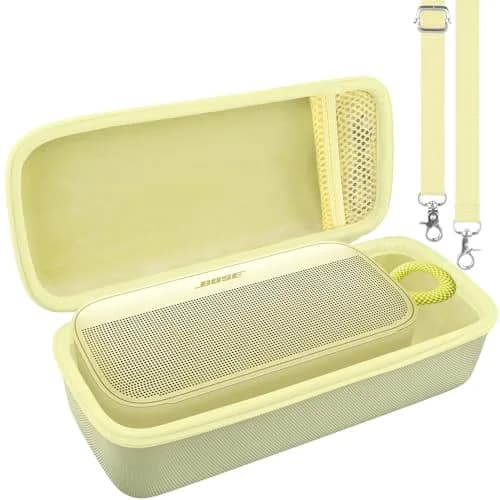 khanka Hard Case for Bose SoundLink Plus Bluetooth Speaker, Citrus Yellow | Protects Speaker & Accessories thumbnail 2