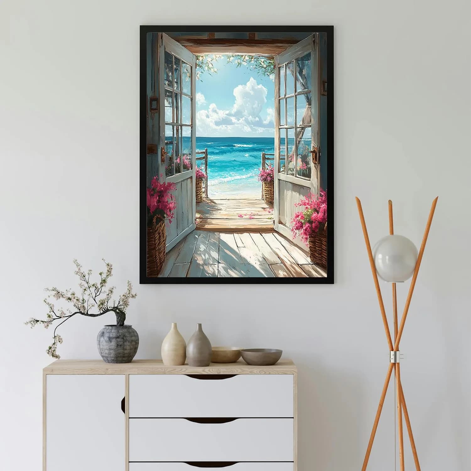 MBNTJHT Stamped Cross Stitch Kit for Adults & Beginners | 12x16 Inch Landscape Beach Scene - view 5