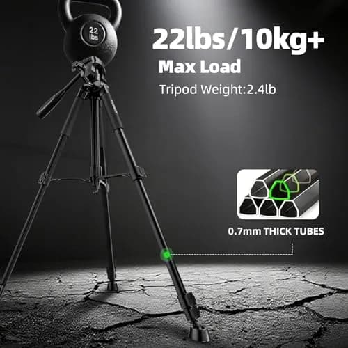Huepar Tripod 50-inch Extendable Height | Heavy-Duty Aluminum, Universal Compatibility, 360° Pan Head thumbnail 4