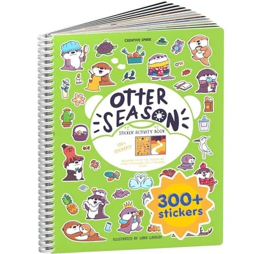 CUPKIN Otter Season 300+ Sticker Book | 24.8cm (9.75") x 1.5cm (0.5") x 19cm (7.5") thumbnail 1