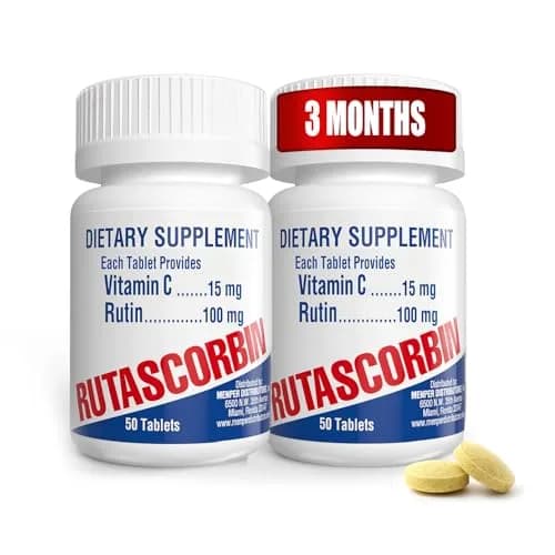 RUTASCORBIN Rutin & Vitamin C Tablets 50 Count | Immune & Circulation Support thumbnail 1