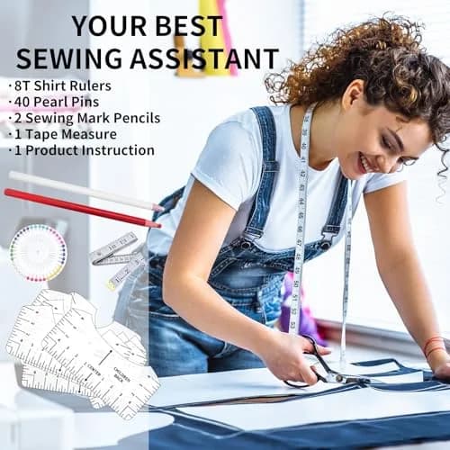 tietoc 12pcs T-Shirt Ruler Guide Set | White, 25cm (10") x 10cm (4") Adult Size Ruler | Alignment Tool for Heat Press & Vinyl thumbnail 6