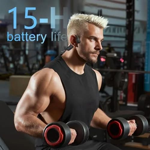 MZYQCY Open-Ear Bone Conduction Headphones with Mic, Bluetooth 5.4, 15-Hour Playtime, IPX6 Waterproof | Safe Running & Outdoor Use thumbnail 6