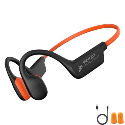 MZYQCY Open-Ear Wireless Earbuds Bluetooth 5.4 Headset with Mic, 15 Hours Playtime, IPX6 Waterproof, 29g Lightweight Orange thumbnail 1