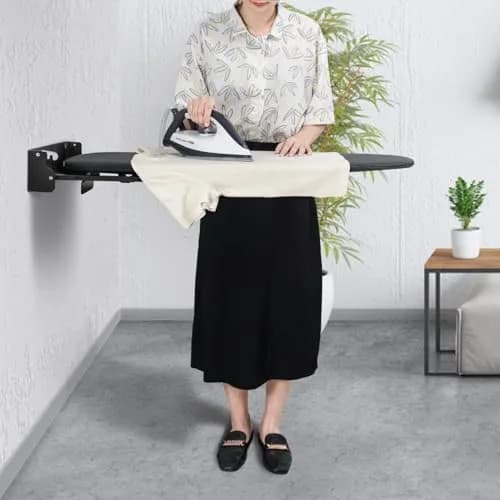 Duwee 12"×36" Wall Mounted Ironing Board with Iron Holder | Space-Saving Foldable Design thumbnail 8