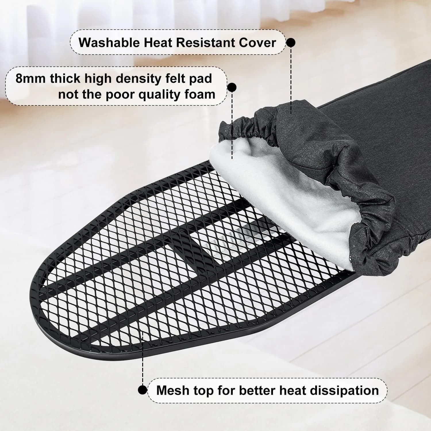 Duwee 12"×36" Wall Mounted Ironing Board with Iron Holder | Space-Saving Foldable Design - view 3