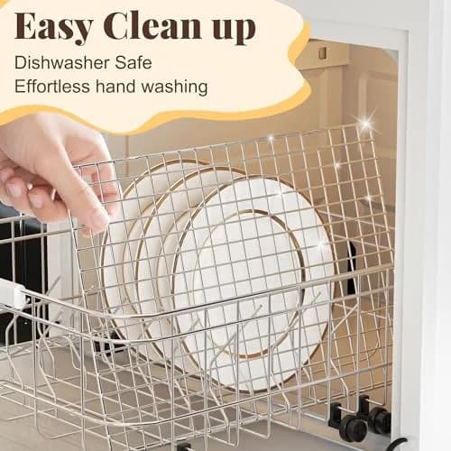 LIEMAND 2 PCS Grid Wire Baking Cooling Racks 10" x 15" | Heavy-Duty Stainless Steel for Oven & Dishwasher Safe thumbnail 4