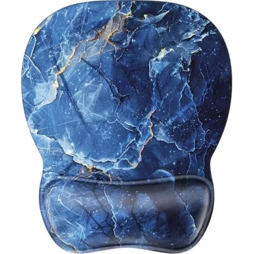 MROCO Ergonomic Mouse Pad with Gel Wrist Rest, 9.4 x 8.1 Inch Ocean Marble | Reduce Wrist Strain - main product image