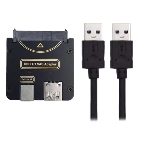 Xiwai SFF-8482 SAS 29Pin to 5Gbps USB 3.0 Raid Adapter Card | Supports SAS/SATA 6Gbps, 10x USB 2.0 thumbnail 1