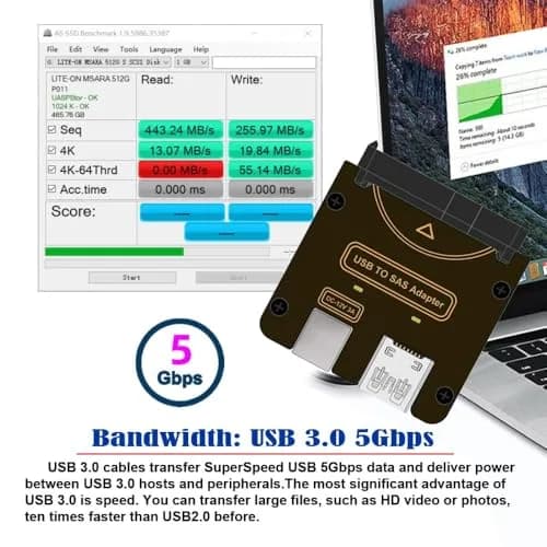 Xiwai SFF-8482 SAS 29Pin to 5Gbps USB 3.0 Raid Adapter Card | Supports SAS/SATA 6Gbps, 10x USB 2.0 thumbnail 6