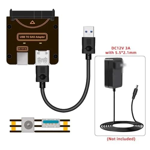 Xiwai SFF-8482 SAS 29Pin to 5Gbps USB 3.0 Raid Adapter Card | Supports SAS/SATA 6Gbps, 10x USB 2.0 thumbnail 9