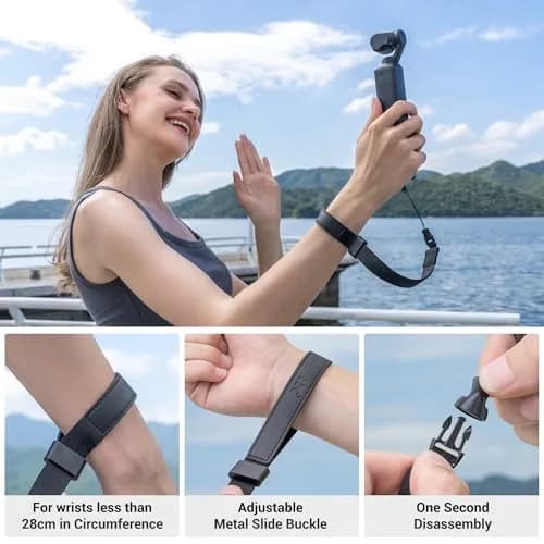 Kiorafoto Mini EVO Strap, Adjustable Nylon Camera Hand Wrist Strap Lanyard with 1/4"20 & Quick Release (Black) thumbnail 5