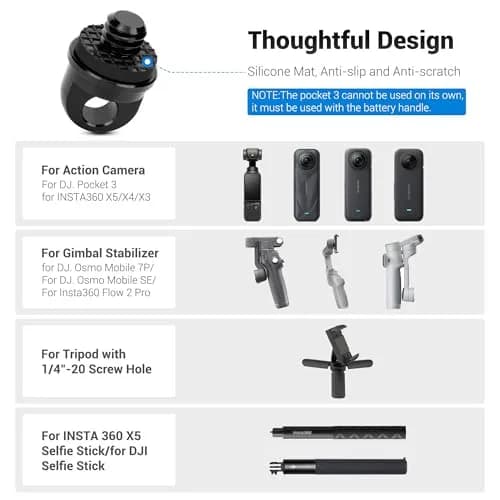 Kiorafoto Mini EVO Strap, Adjustable Nylon Camera Hand Wrist Strap Lanyard with 1/4"20 & Quick Release (Black) thumbnail 9
