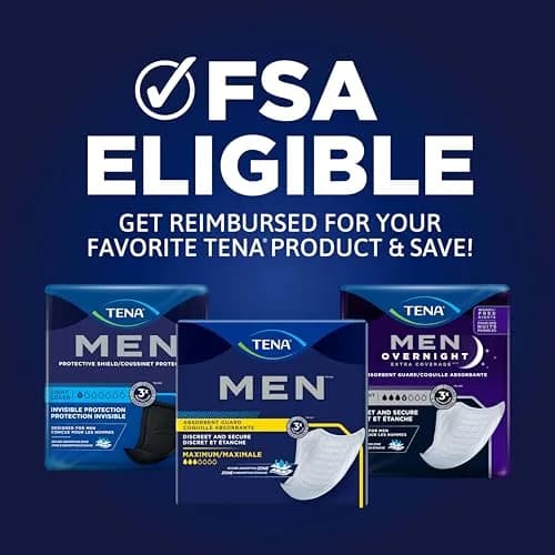 TENA Men Overnight Guards 120 ct | Discreet, Ultra-Absorbent, Odor-Controlled Incontinence Pads for Men thumbnail 9