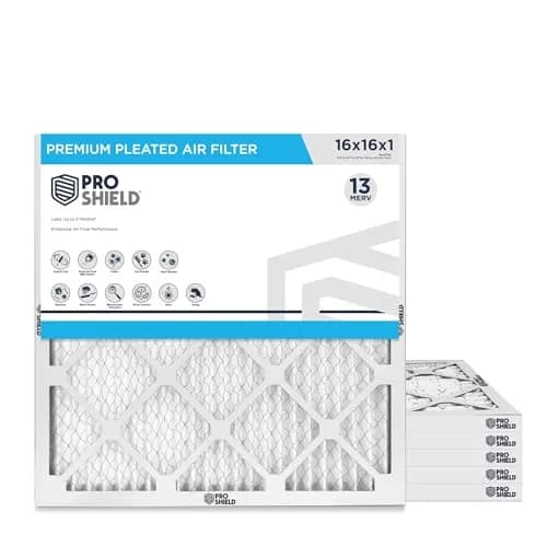 ProShield 16x16x1 MERV 13 Pleated HVAC Air Filter 6-Pack | Captures 90% of 1-3 Micron Particles thumbnail 1