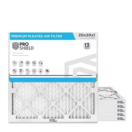 ProShield 20x20x1 MERV 13 Pleated HVAC Air Filter 6-Pack | Captures 90% of 1-3 Micron Particles thumbnail 1