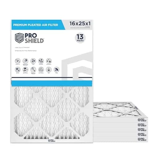 ProShield 16x25x1 MERV 13 Pleated HVAC Air Filter 6 Pack | Premium Filtration for Indian Homes thumbnail 1