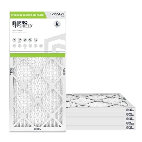 ProShield 12x24x1 MERV 8 HVAC Air Filter | 6 Pack for Indoor Air Quality thumbnail 1