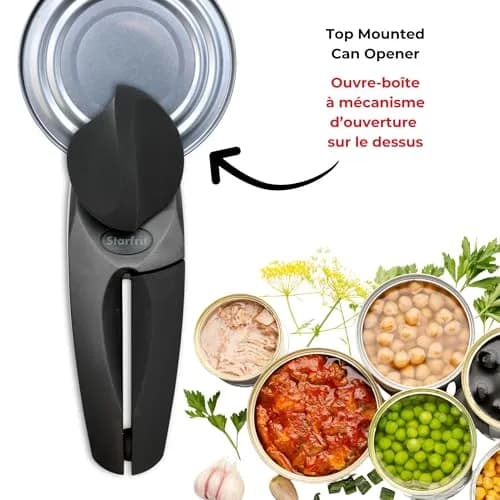 Starfrit MightiCan Can Opener Safe Smooth-Cut Comfort Grip Black | Hygienic & Durable (70-120 chars) thumbnail 4