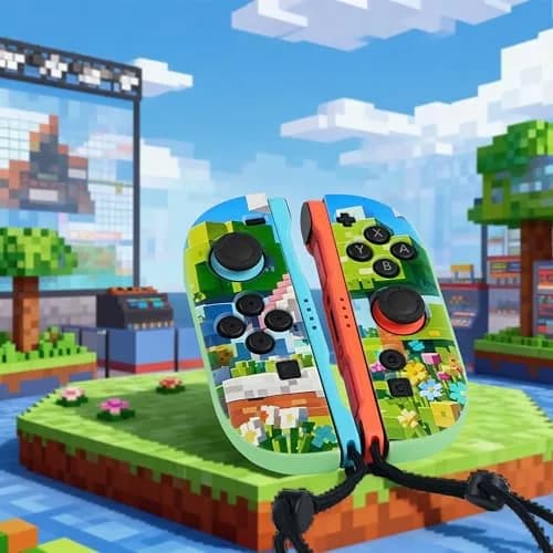 TIKOdirect Protective Case for Switch 2, Hard Back Shell & Soft Grip, Green Flower | Dockable PC TPU Cover thumbnail 7