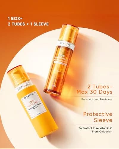 SKINTIFIC Dual-Chamber Vitamin C Serum with 10% Pure Vitamin C Powder | Fresh, Stable & Oxidation-Safe thumbnail 5