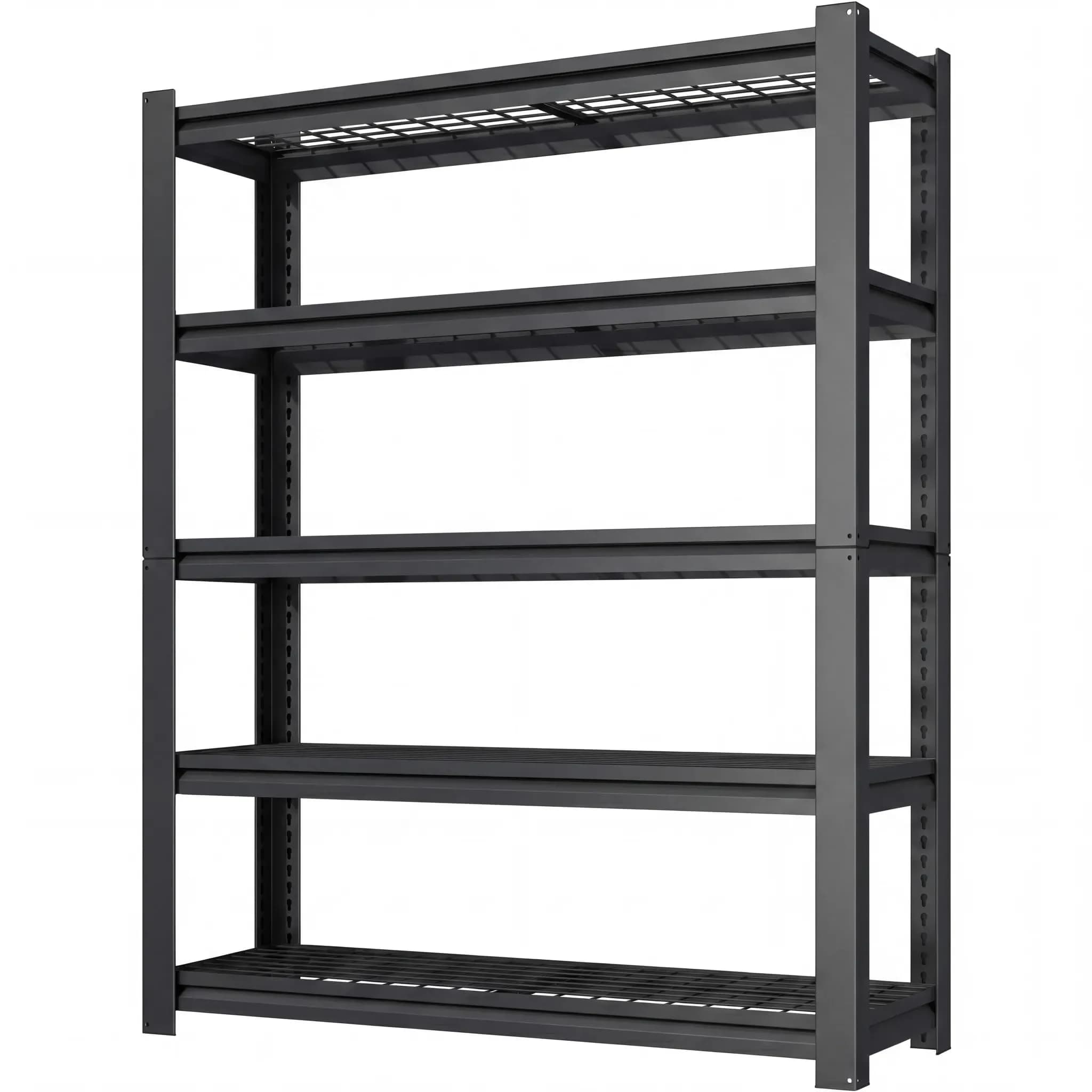 FOSTOKO Heavy Duty Garage Shelving 72"H x 35"W x 16"D | 5-Tier Adjustable Metal Storage Rack for Warehouse & Workshop