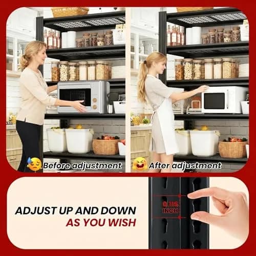 FOSTOKO Heavy Duty Garage Shelving 72"H x 35"W x 16"D | 5-Tier Adjustable Metal Storage Rack for Warehouse & Workshop thumbnail 4