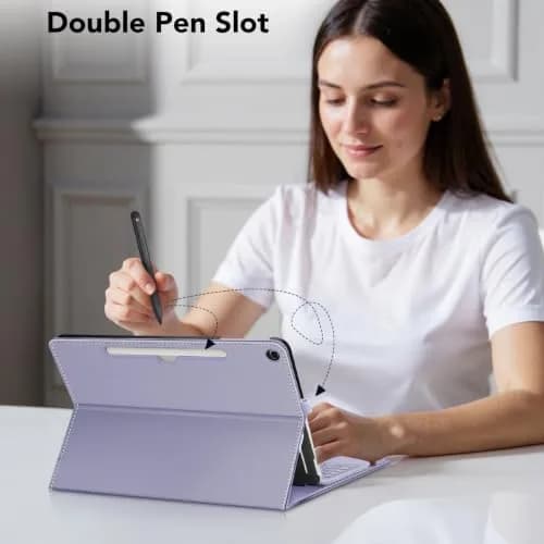Fintie Portfolio Case for Microsoft Surface Pro 12 inch 1st Edition (2025) Lilac Purple | Multi-Angle Viewing Business Cover with Stylus Holder thumbnail 8
