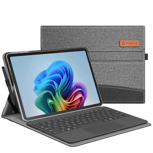 Fintie Portfolio Case for Microsoft Surface Pro 12 inch 1st Edition (2025) Gray | Multi-Angle Viewing Business Cover with Pocket & Stylus Holder thumbnail 1