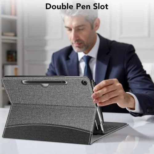 Fintie Portfolio Case for Microsoft Surface Pro 12 inch 1st Edition (2025) Gray | Multi-Angle Viewing Business Cover with Pocket & Stylus Holder thumbnail 7