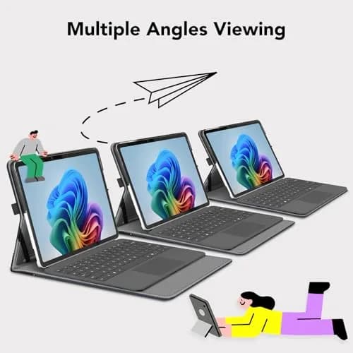 FINTIE Portfolio Case for Microsoft Surface Pro 12 inch 1st Edition (2025) | Multi-Angle View & Premium Synthetic Leather thumbnail 4