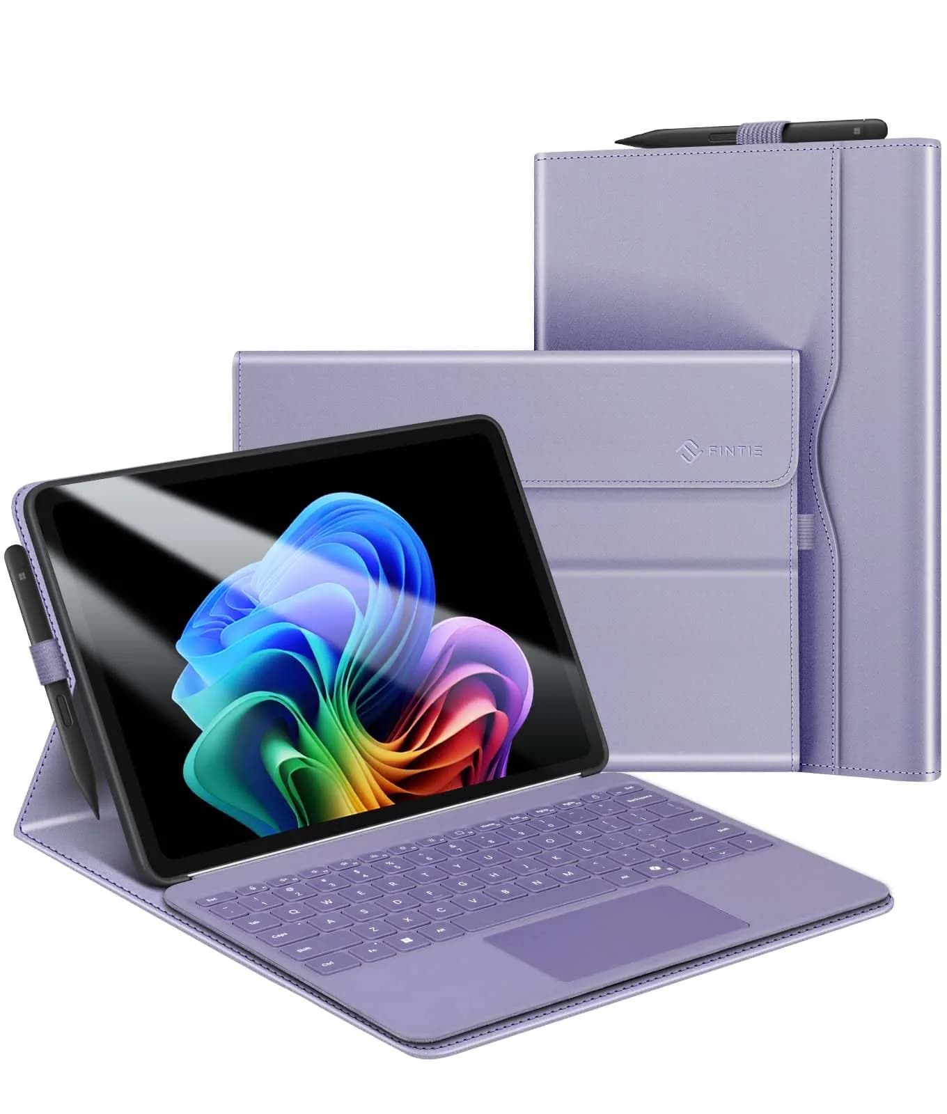 Fintie Protective Portfolio Case for Microsoft Surface Pro 12 inch (2025) Lilac Purple | Multi-Angle Stand & Stylus Holder — Lilac Purple