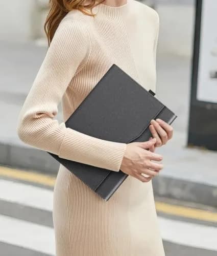 Fintie Protective Portfolio Case for Microsoft Surface Pro 12 inch (2025) | Multi-Angle Viewing Business TPU Back Cover with Pocket & Stylus Holder thumbnail 8