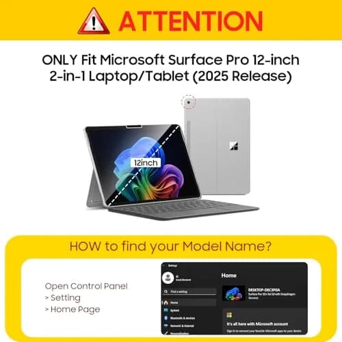 Fintie Protective Portfolio Case for Microsoft Surface Pro 12 inch (2025) | Ocean Blue, Faux Leather thumbnail 2
